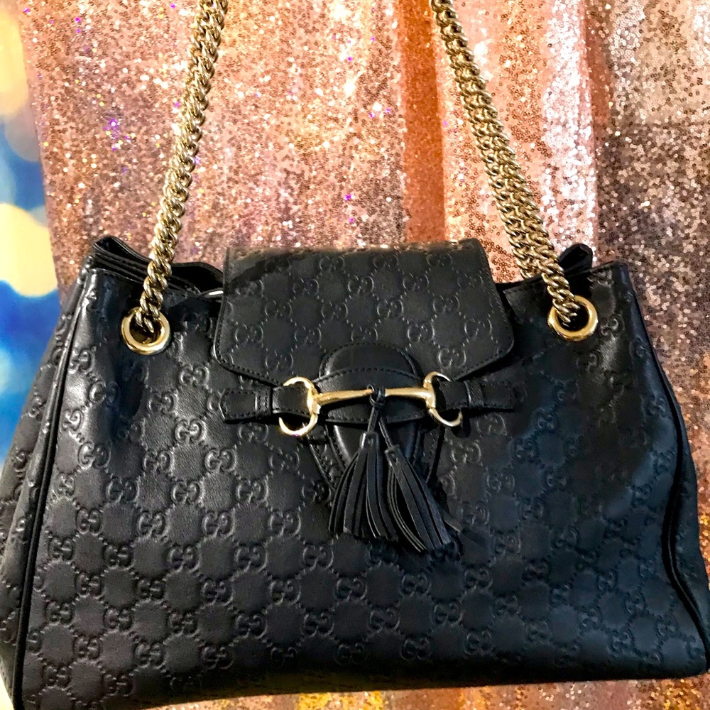 Gucci Emily Guccissima Chain Handbag
